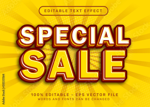 special sale 3d text effect and editable text effect