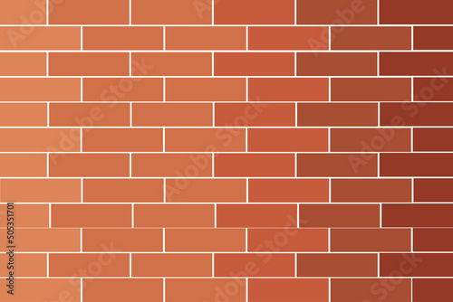 Brick wall. Brown brick wall background. Vector illustration