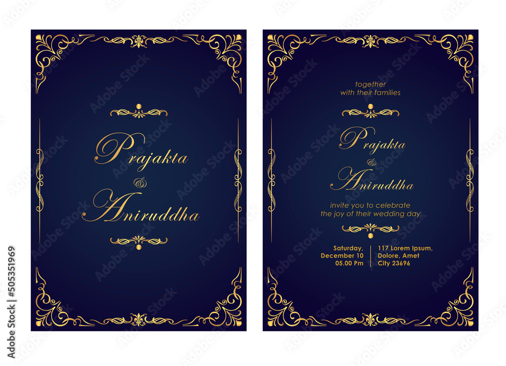 Naklejka premium Indian wedding invitation