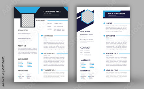 Clean and modern resume or cv template