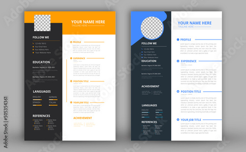 Minimalist cv template