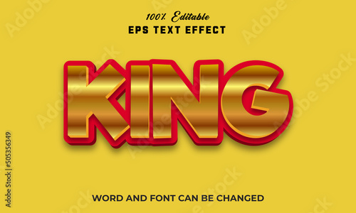 king luxury Editable 3d text Effect Style Premium,