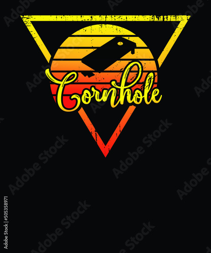 Fotografiet Vintage cornhole cornhole t-shirt design