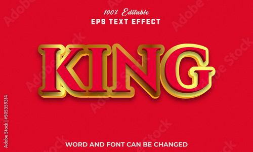 king luxury Editable 3d text Effect Style Premium 