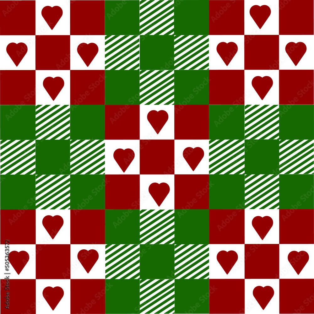 Abstract red green plaid seamless checkered pattern vector Abstract red green plaid seamless checkered pattern vector