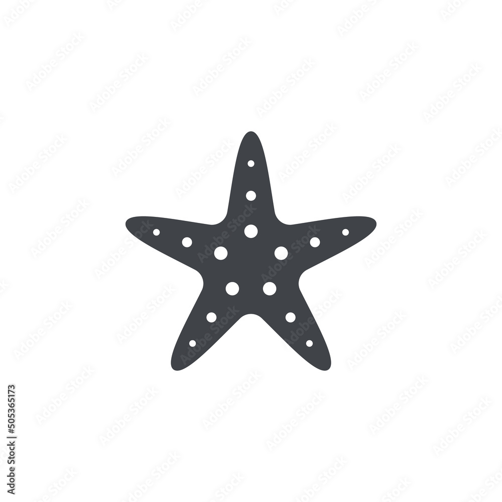 Sea star icon. Starfish simple illustration. Sea star icon. Starfish simple illustration.