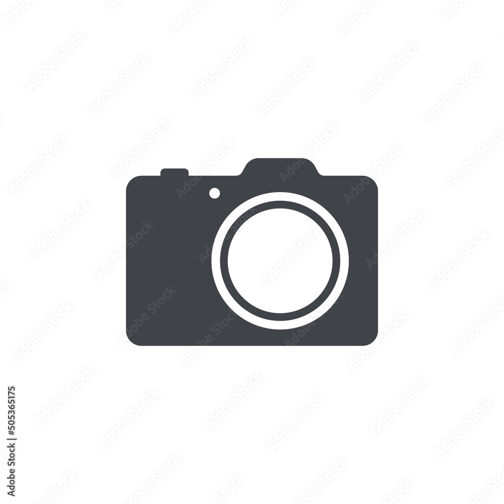 Camera icon. Photo equipment simple illustration.