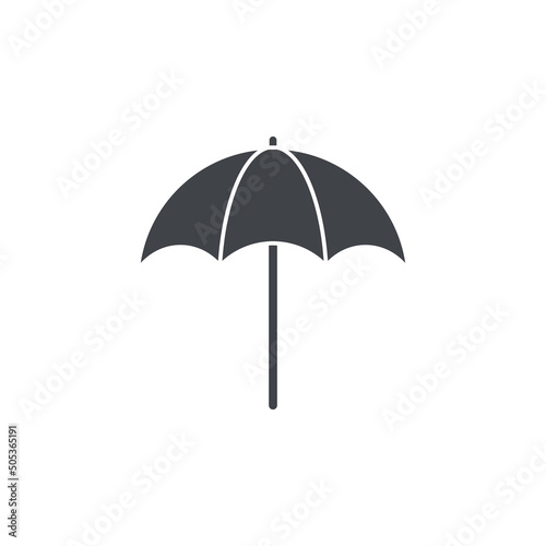 Beach umbrella icon. Sun protection simple illustration.