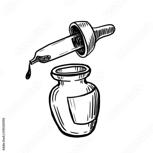 Dropper bottle vector illustration isolated on white background