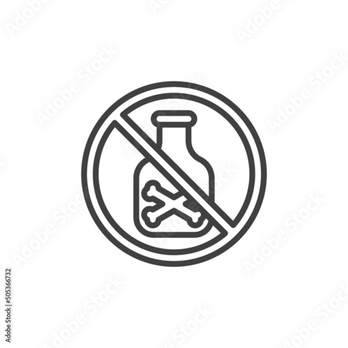 No toxic liquids line icon