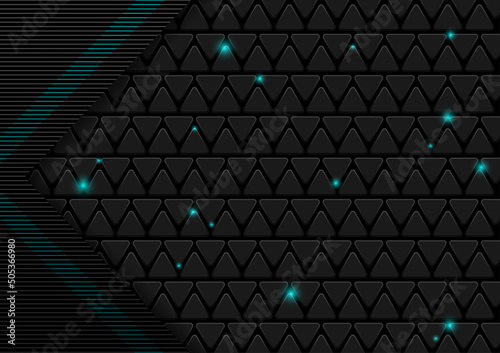 Dark triangle background, digital and technology