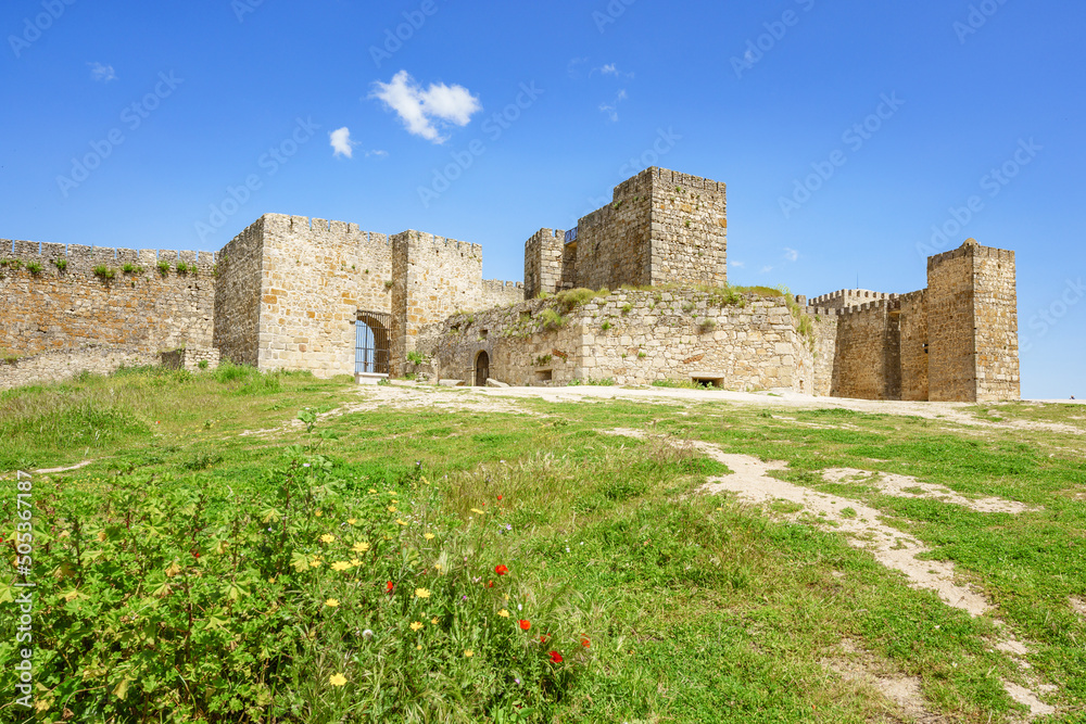 Scenic view of Trujillo castle in Extremadura, Spain
