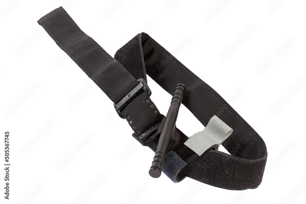 Ταπετσαρία Deployed tourniquet for combat use on a white background