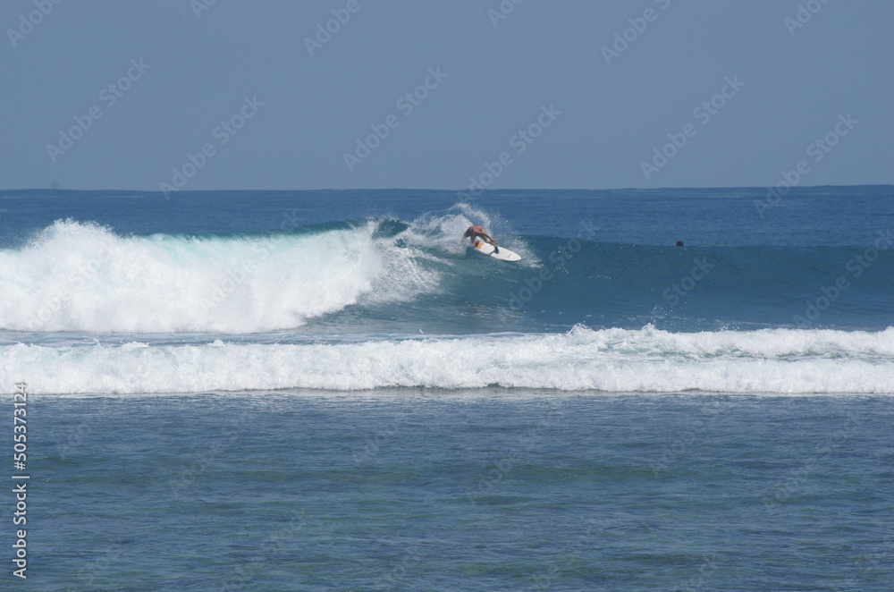 Surfing in Ujung Bocur
