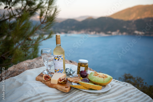 picnic with view of Greece bay