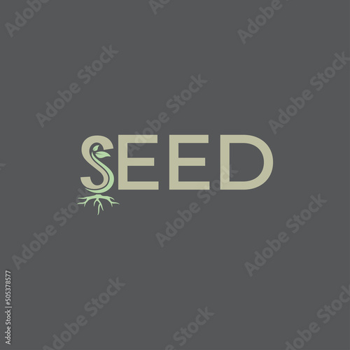 seed typography text symbol vector