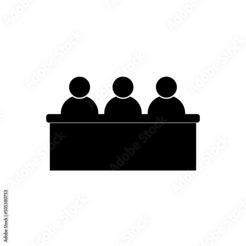 Jurors icon vector isolated on white background
