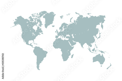 World map vector isolated on white background