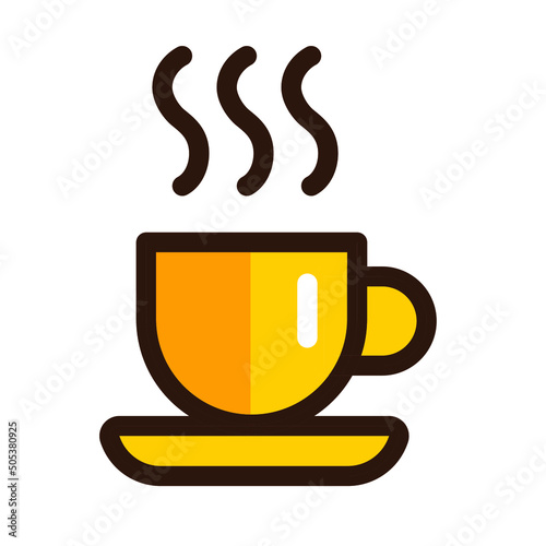 hot cup of coffee or tea illustration