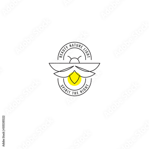 firefly light animal logo design vector graphic icon symbol illustration