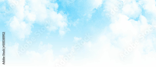 Blue Sky with white cloud and clear abstract. Beautiful air sunlight with clound scape colorful. Blackdrop for wallpaper backdrop background.