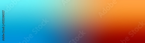 Wide retro gradient background for card or banner pale orange yellow. The pattern used as part of a brand book moderate turquoise. Cute colored abstract image.