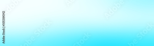 Wide display product ad business card and website wallpaper light cyanide white. Background in the photographic very light blue. Blur backdrop.
