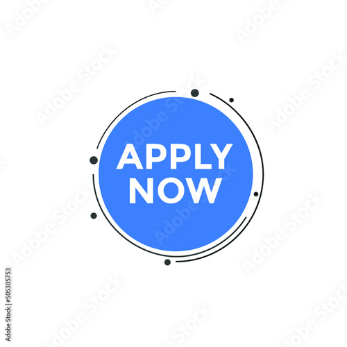 Apply now button. Apply now template for website. Apply now icon flat style
