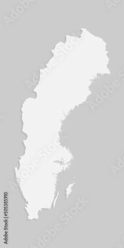 Vector map Sweden, template Europe outline country