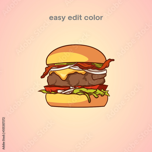 hamburger vector cartoon