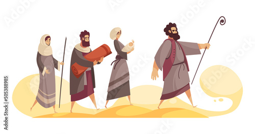 Moses Leads People Composition
