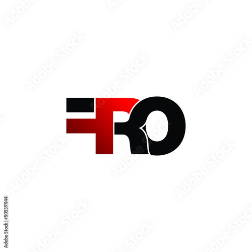 FRO letter monogram logo design vector