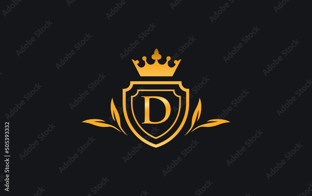 Crown and shield icon and royal luxury symbol vector. King and queen abstract geometric logo with letters and alphabets vector Crown and shield icon and royal luxury symbol vector. King and queen abstract geometric logo with letters and alphabets vector