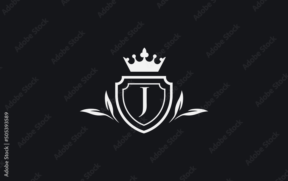 Crown and shield icon and royal luxury symbol vector. King and queen ...