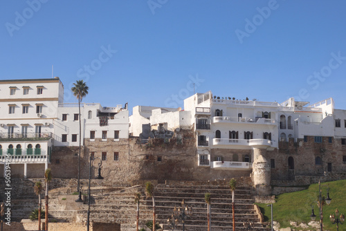 Traditional moroccan building in the old city of Tanger