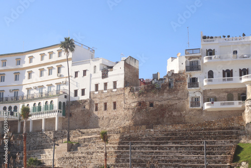 Traditional moroccan building in the old city of Tanger