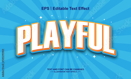Playful editable text effect
