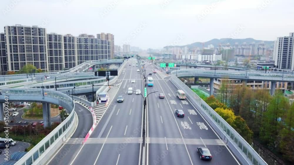 aerial view of elevated road in midtown of hangzhou at twilight
aerial view of elevated road in midtown of hangzhou at twilight