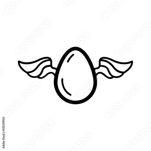 Black line icon for Egg Snack