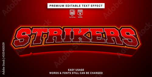 editable text effect strikers