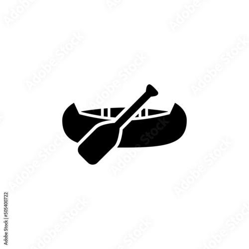 canoe vector icon. transportation and vehicle icon solid style. perfect use for icon, logo, illustration, website, and more. icon design solid style