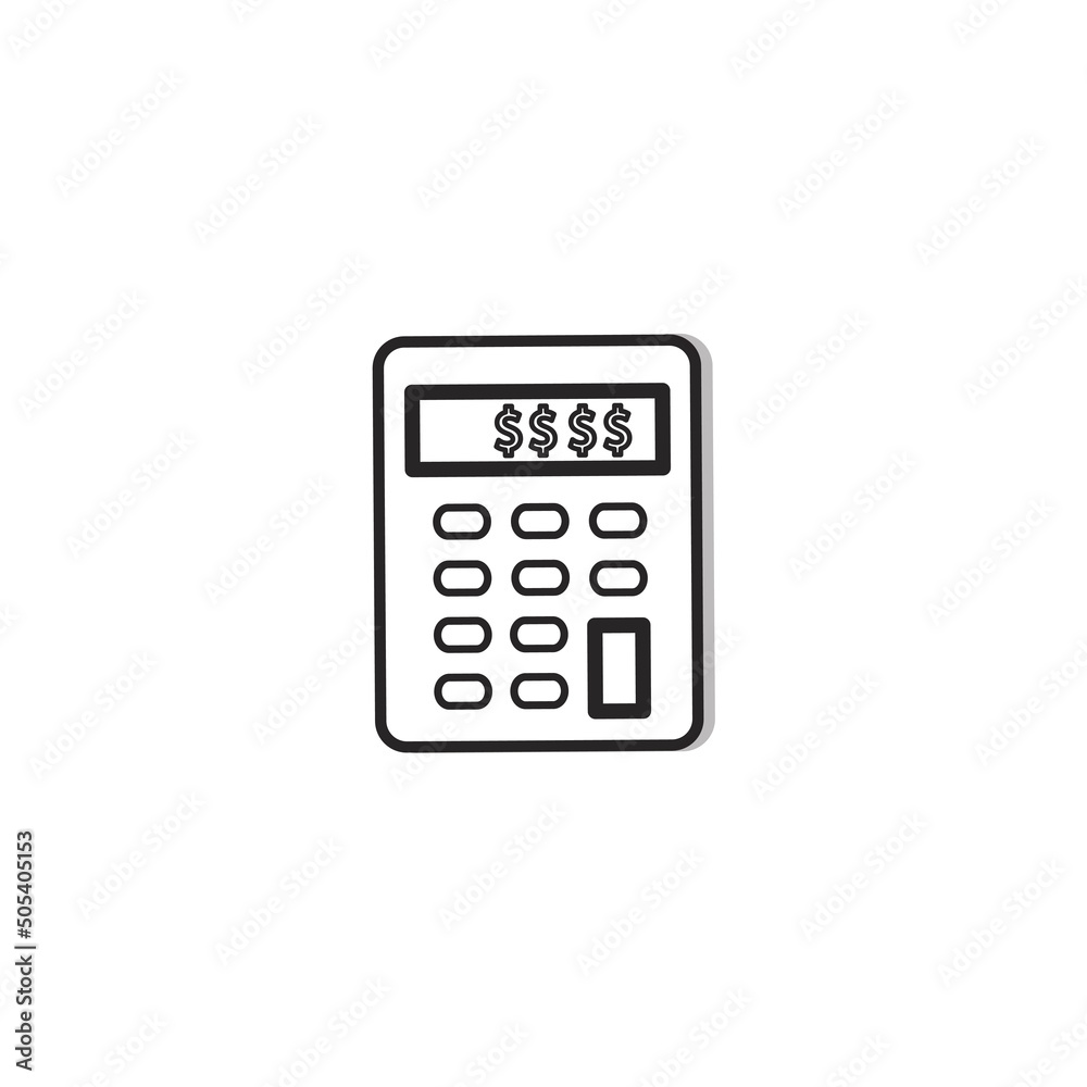 Digital calculator on white Free Vector Digital calculator on white Free Vector