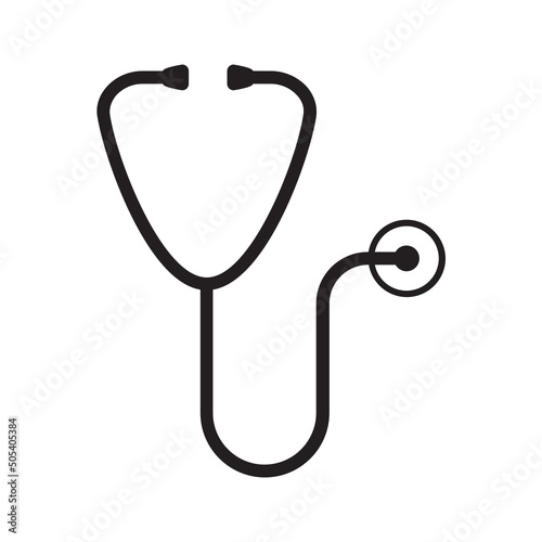 Black line icon for Stethoscope