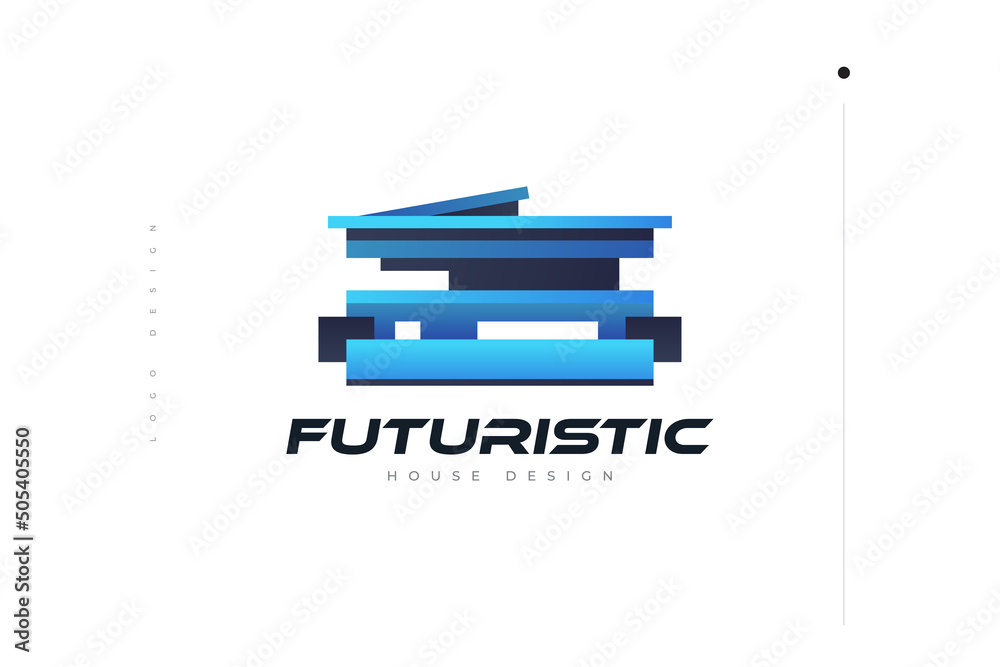 Futuristic Architecture Logo Design. Modern Real Estate Business Brand. Abstract Building Logo or Icon