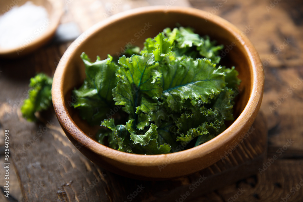 Fresh kale salad in a bowl Fresh kale salad in a bowl