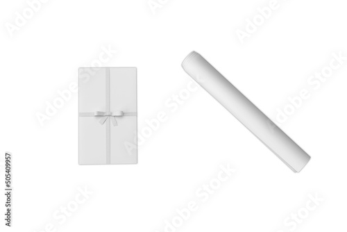 Gift Wrapping paper mock up, 3d rendering. photo