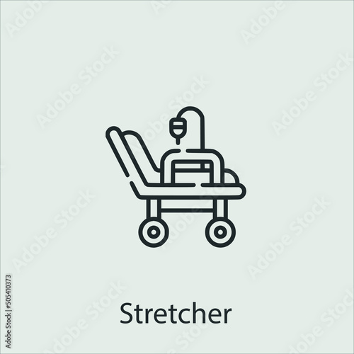 strecher icon vector icon.Editable stroke.linear style sign for use web design and mobile apps,logo.Symbol illustration.Pixel vector graphics - Vector