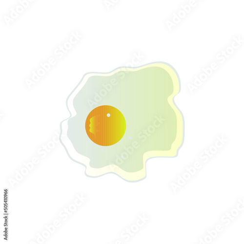 Vector image of cooked scrambled eggs