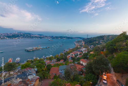 Galatasaray island and 15 July martyrs bridge (Bosphorus Bridge) photo