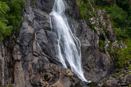 Aber Falls or in Welsh Rhaeadr Fawr is waterfall located about two miles south of the village of Abergwyngregyn, Gwynedd, Wales